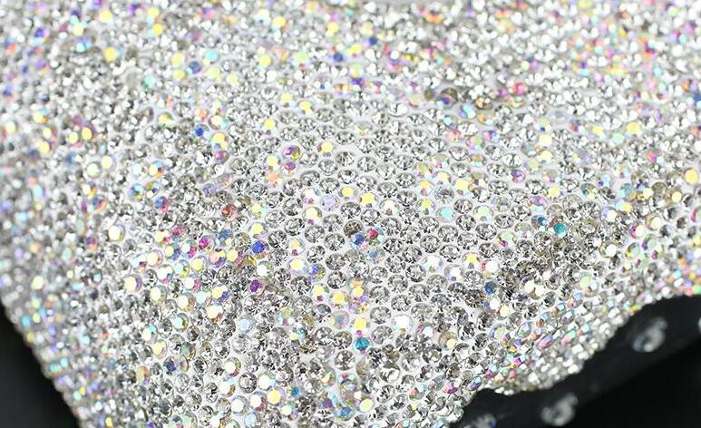 Pretty Bling Leather Auto Tissue Paper Box Holder Case Seat Back Nice Tissue Bag - White