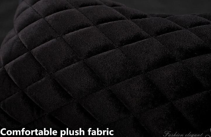 Winter Diamond Plush Car Neck Pillow Woman Universal Warm Headrest 1pcs - Black