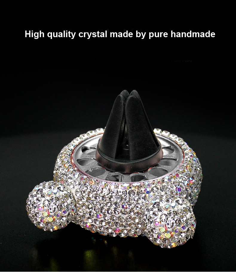 Abs Crystal Bling Bling 1pcs Car Air-Purify Clip Auto Air Out Perfume Clip - Red