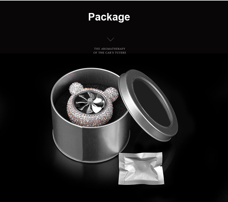 Abs Crystal Bling Bling 1pcs Car Air-Purify Clip Auto Air Out Perfume Clip - Red