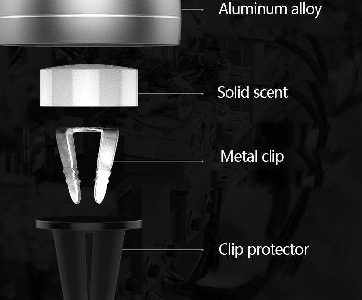 Alloy Crystal Bling Bling 1pcs Car Air-Purify Clip Auto Air Out Perfume Clip - Pink