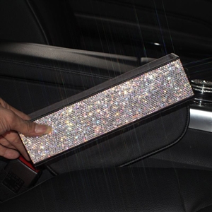 Diamonds Bling Bling 1pcs Auto Storage Bucket Crevice Storage Box Car Storage Bag - Black White