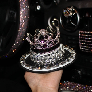 Car Perfume Seat Beautiful Bling Bling Diamonds Crystal Car Perfume Seat Car Interior Decoration - Purple