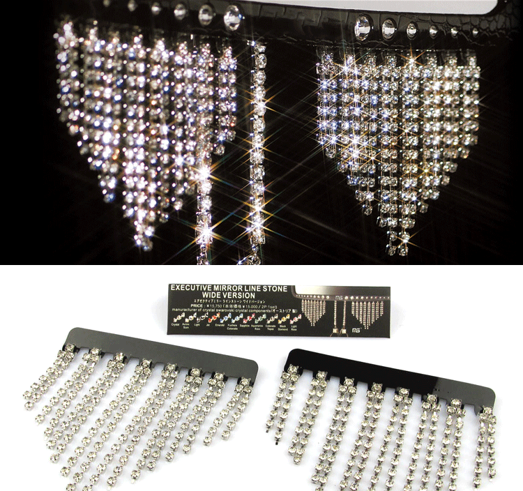 Hanging Pendant Tassels Beautiful Bling Bling Diamonds Crystal Car Pendant Car Interior Decoration - White