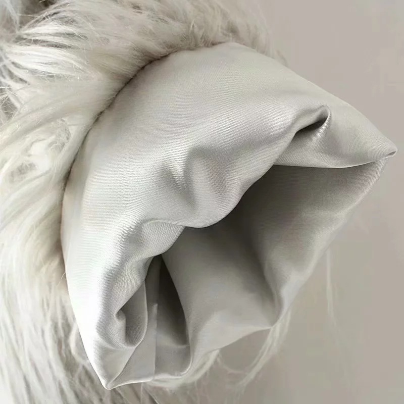 Cheap Cool Faux Fur Overcoat Fashion Women Coat - White