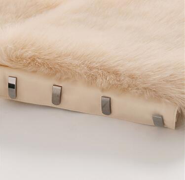 Cheap Cute Elegant Faux Fox Fur Vest Fashion Women Overcoat - Gray