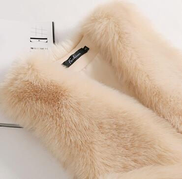 Cheap Cute Elegant Faux Fox Fur Vest Fashion Women Overcoat - Gray