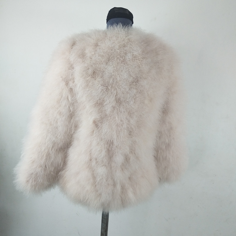 Cheap Good Warm Faux Ostrich Fur Vests Fashion Women Waistcoat - Beige