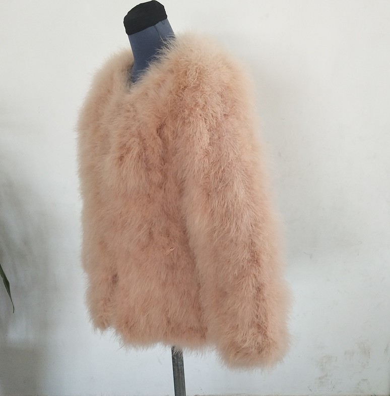 Cheap Good Warm Faux Ostrich Fur Vests Fashion Women Waistcoat - Camel