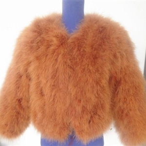Cheap Good Warm Faux Ostrich Fur Vests Fashion Women Waistcoat - Orange