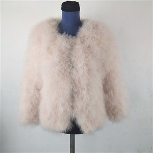 Cheap Good Warm Faux Ostrich Fur Vests Fashion Women Waistcoat - Pink 01