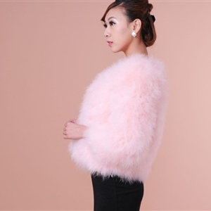 Cheap Good Warm Faux Ostrich Fur Vests Fashion Women Waistcoat - Pink