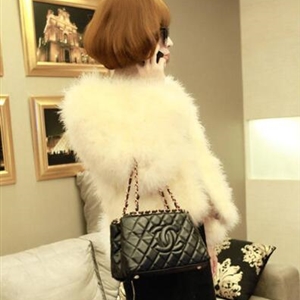 Cheap Good Warm Faux Ostrich Fur Vests Fashion Women Waistcoat - White