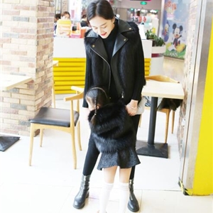 Cheap Winter Cool Faux Fur Vest Fashion Women Waistcoat - Black