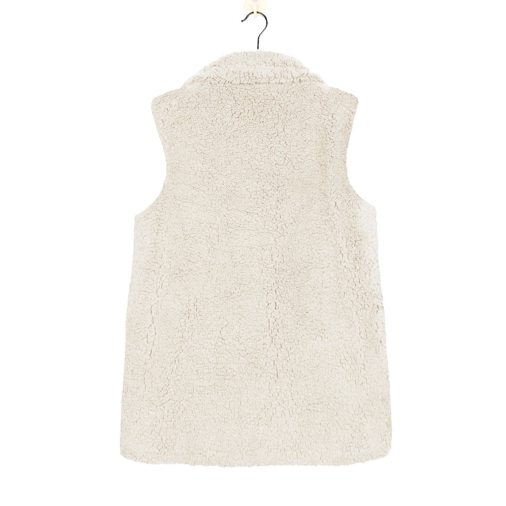 Cheap Winter Elegant Faux Plush Fur Vest Fashion Women Waistcoat - White
