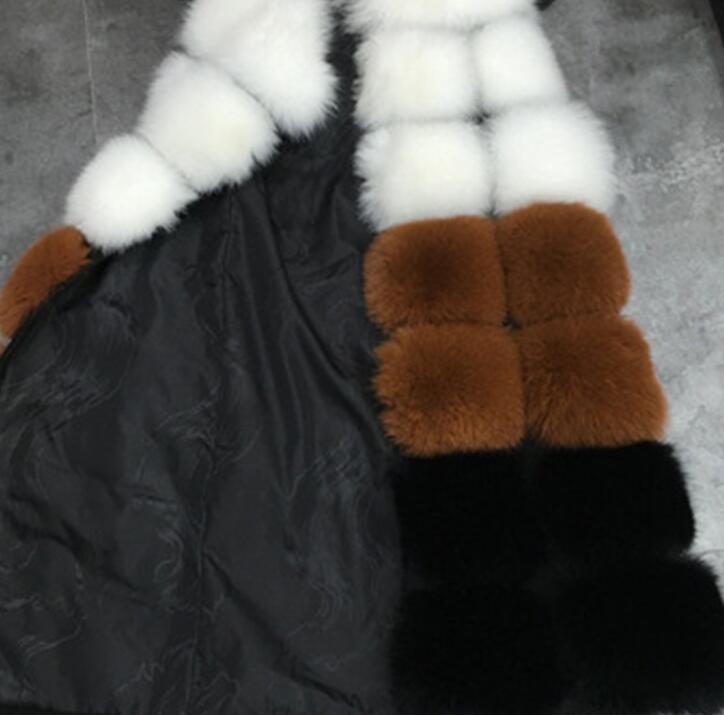 Coloured Cute Elegant Faux Fox Fur Vest Fashion Women Overcoat - Grey