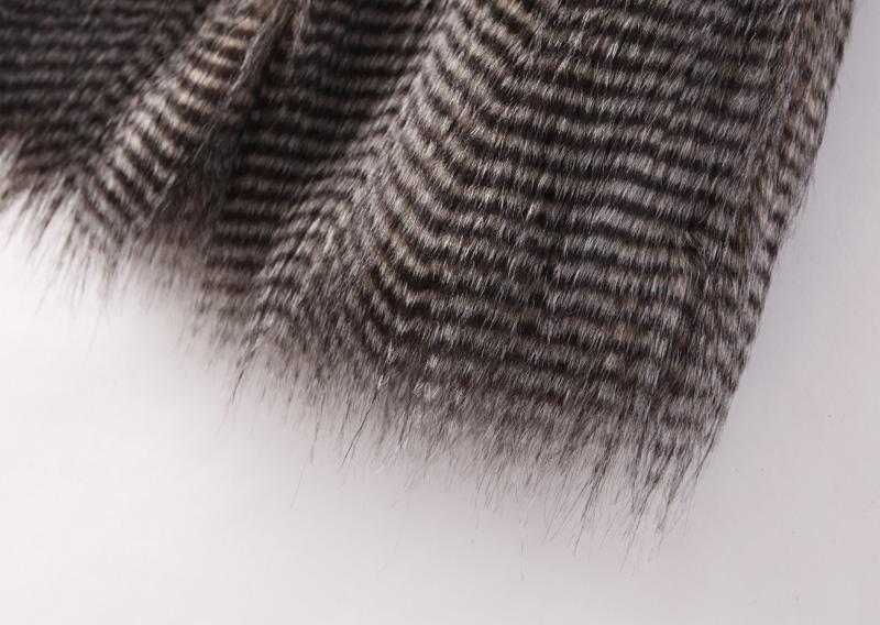 Good Elegant Faux Peacock Feathers Vest Fashion Women Overcoat - Grey