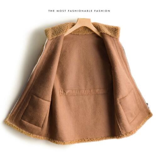 Good Furry Faux Lamb Fur Vest Fashion Women Overcoat - Brown