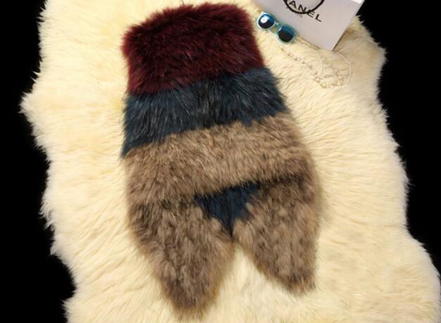 Good Warm Temperament Real Fox Fur Vests Women Overcoat - Red Green