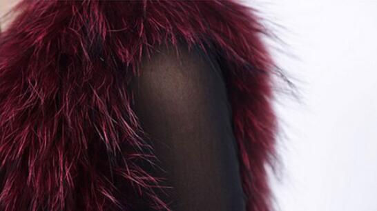 Good Warm Temperament Real Fox Fur Vests Women Overcoat - Red Green