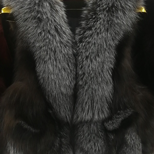 Luxury Winter Elegant Real Fox Fur Vest Fashion Women Overcoat - Silvery