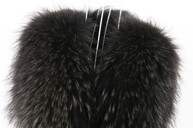 Nice Elegant Faux Raccoon Fur Vest Fashion Women Overcoat - Brown