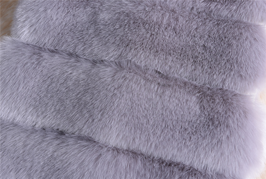 Pretty Cute Elegant Faux Lady Fur Vest Fashion Women Overcoat - White