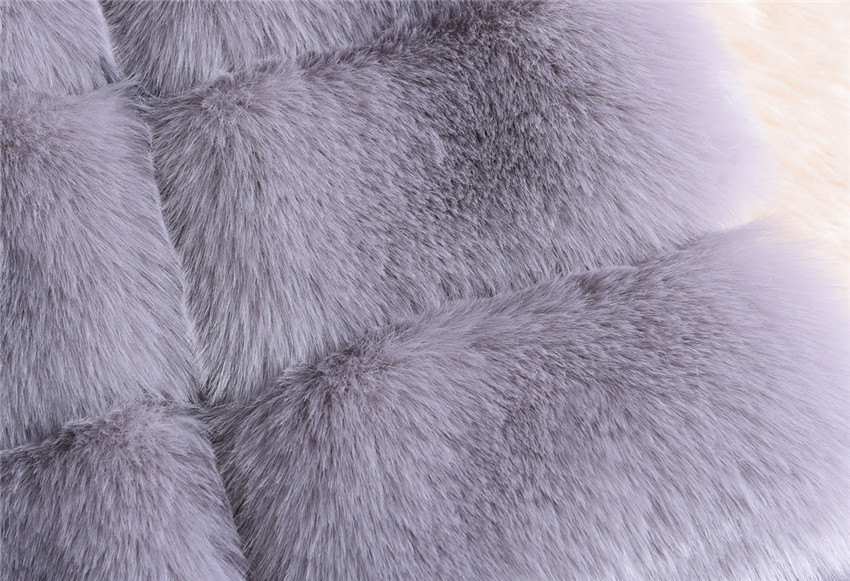 Pretty Cute Elegant Faux Lady Fur Vest Fashion Women Overcoat - White