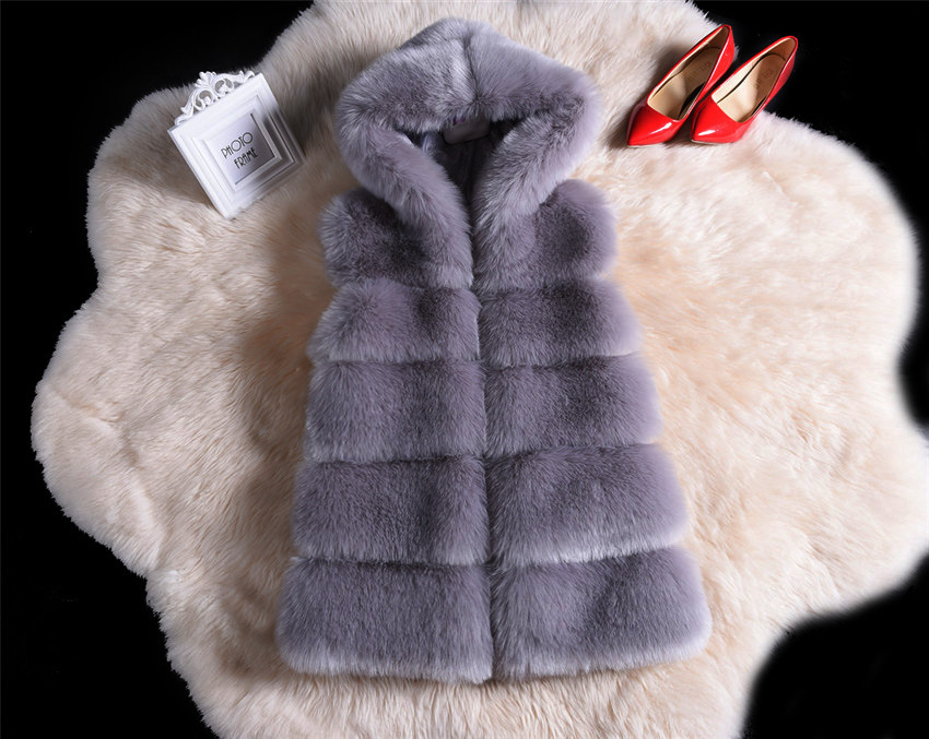 Pretty Cute Elegant Faux Lady Fur Vest Fashion Women Overcoat - Purple