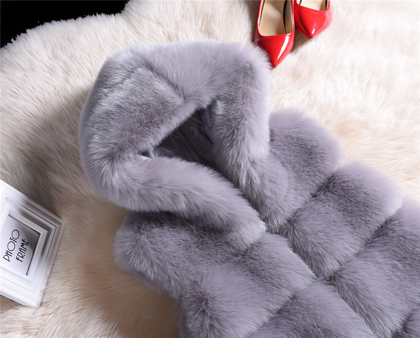 Pretty Cute Elegant Faux Lady Fur Vest Fashion Women Overcoat - Purple