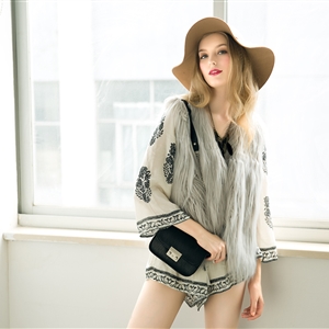 Pretty Winter Elegant Faux Lady Fur Vest Fashion Women Waistcoat - Grey