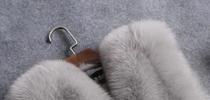 Thick Furry Faux Fox Fur Vest Fashion Women Overcoat - Black