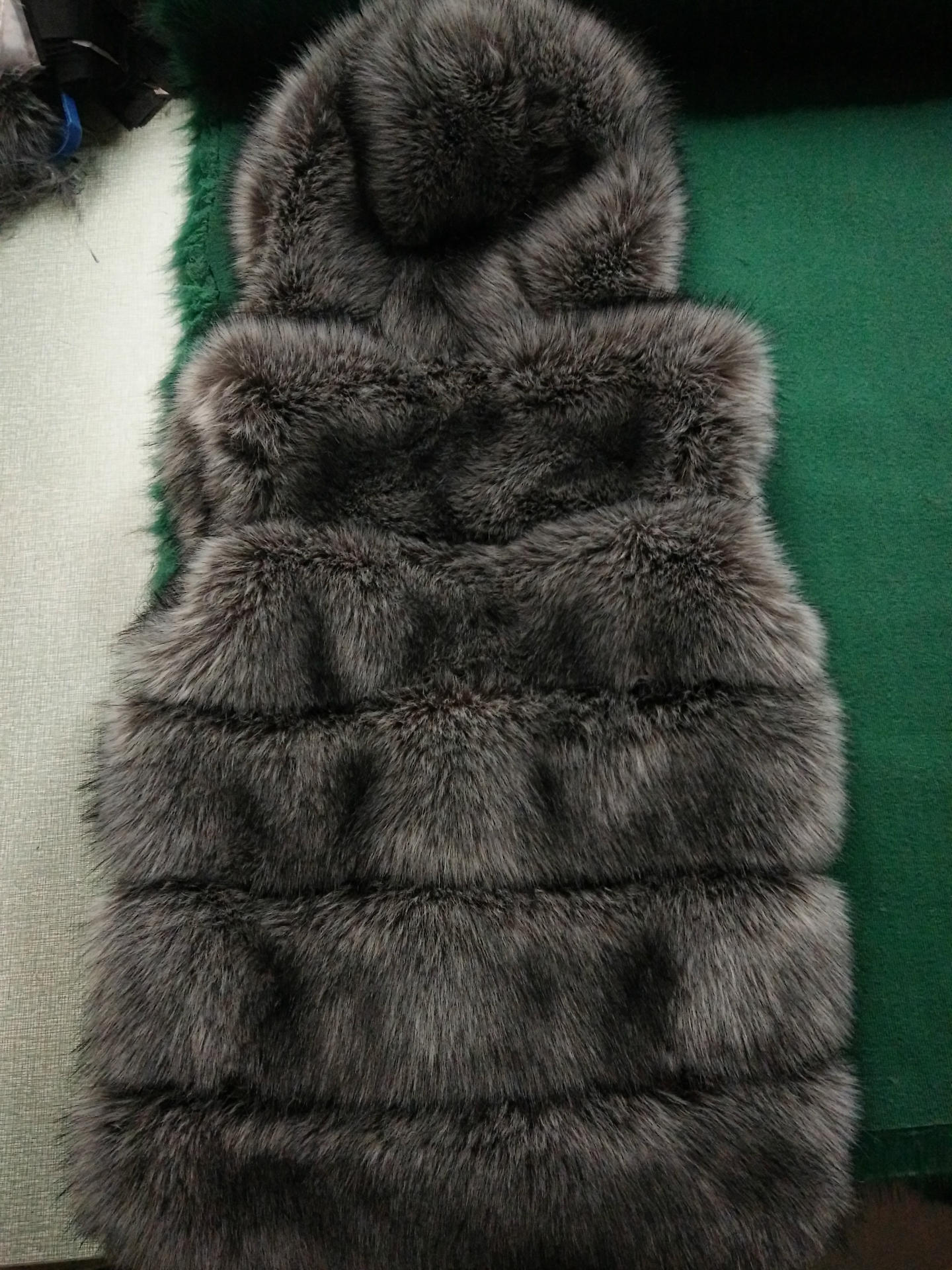 Unique Cute Elegant Faux Fox Fur Vest Fashion Women Overcoat - Grey 03