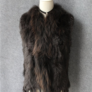Unique Winter Elegant Faux Rabbit Fur Vest Fashion Women Waistcoat - Black 01