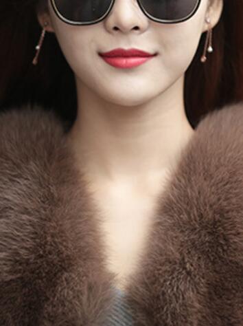 Warm Temperament Real Fox Fur Vest Women Overcoat - White