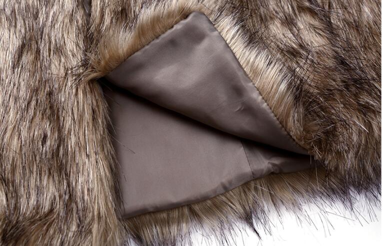 Wholesale Winter Elegant Faux Fur Vest Fashion Women Waistcoat - Khaki