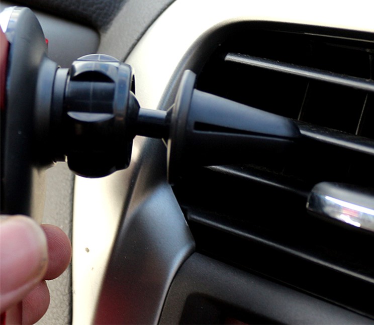 Rhinestone Universal Car Mobile Phone Holder Air Vent Mount Clip Stand GPS - White