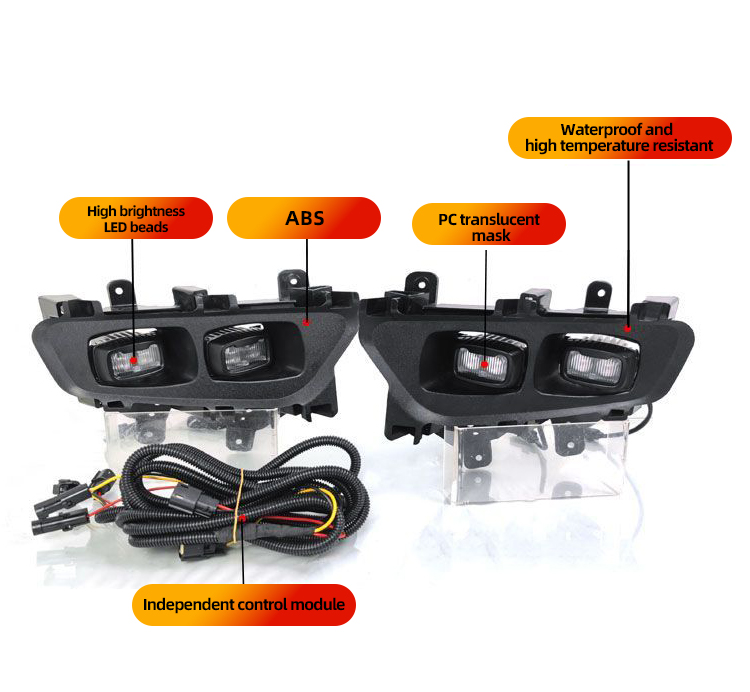 Auto Modification Led Lens Front Daytime Running Lights Retrofit Car Driving Lights Anti Fog Lighting For Ford F-150 - Yellow Light