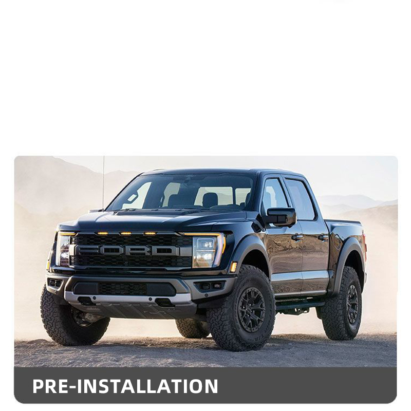 Auto Modification Led Lens Front Daytime Running Lights Retrofit Car Driving Lights Anti Fog Lighting For Ford F-150 - Yellow Light