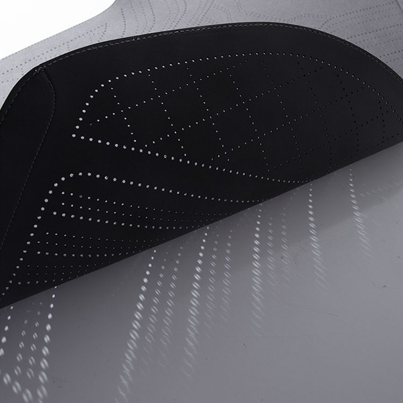 Automobile Half Surround Suede Real Leather Breathable Front & Rear Car Seat Cover Truck Seat Cushion 9pcs For Ford F-150 - Blue