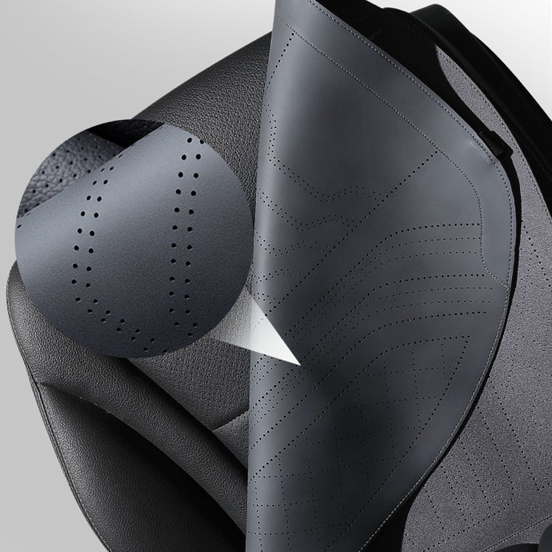 Automobile Half Surround Suede Real Leather Breathable Front & Rear Car Seat Cover Truck Seat Cushion 9pcs For Ford F-150 - Blue