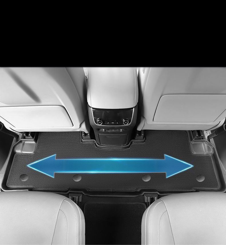 Automotive Floor Mats Interior TPE + Snow Silk Blanket Waterproof Car Carpet Truck Mats Modification 6pcs For Ford F-150 - Black