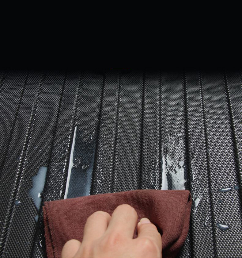 Automotive Floor Mats Interior TPE Waterproof Car Carpet Truck Mats Modification Accessories 3pcs For Ford F-150 - Black