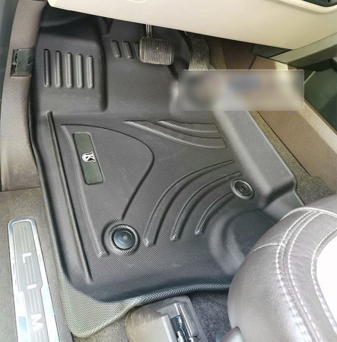 Automotive Floor Mats Interior TPE Waterproof Car Carpet Truck Mats Modification Accessories 3pcs For Ford F-150 - Black