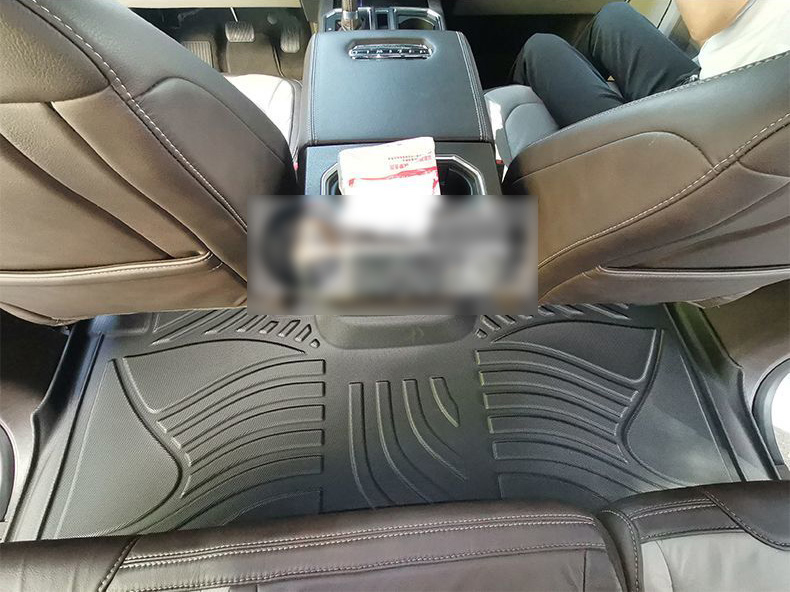 Automotive Floor Mats Interior TPE Waterproof Car Carpet Truck Mats Modification Accessories 3pcs For Ford F-150 - Black