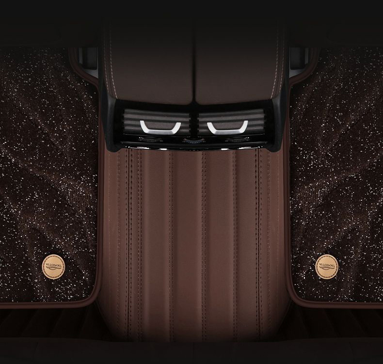 Automotive Floor Mats PU Leather Auto Interior Waterproof Car Carpet Truck Mats 3pcs For Ford F-150 - Blue