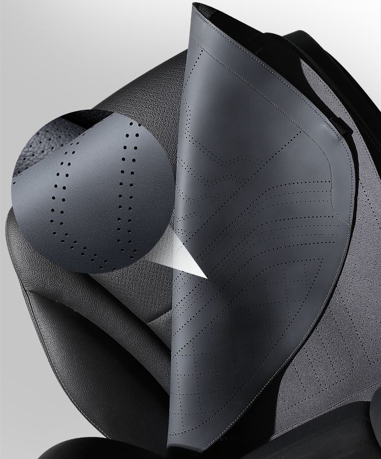 Automotive Half Surround Suede Real Leather Breathable Front & Rear Car Seat Cover Truck Seat Cushion For Ford F-150 - Black