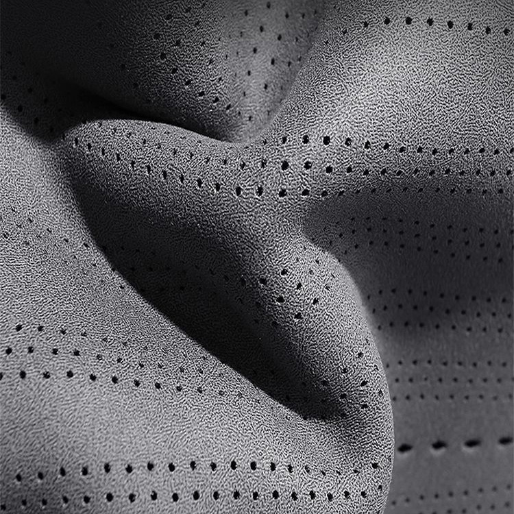 Automotive Half Surround Suede Real Leather Breathable Front & Rear Car Seat Cover Truck Seat Cushion For Ford F-150 - Black