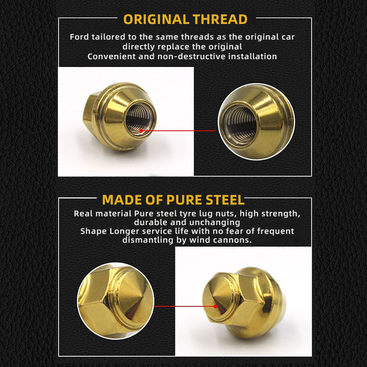 Automotive Wheel Hub Tire Screws Nuts Parts Car Original Factory Upgraded For Tesla Model Y Solid 20 Pieces - Multicolour