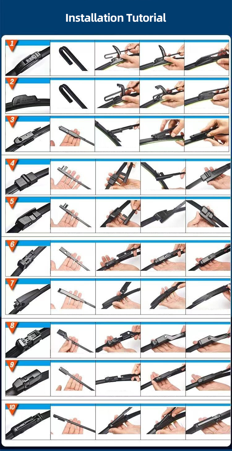 Original Factory Car Mounted Boneless Front Wiper High-definition Silent Window Automotive Windshield Wipers For Ford F-150 - Black